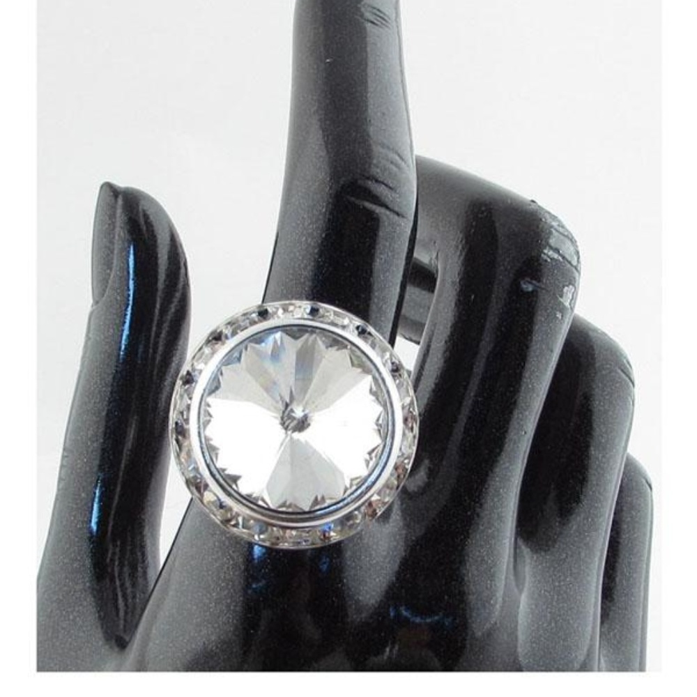 ✨3 for $15✨ New Circle rhinestone adjustable ring- 2 colors
